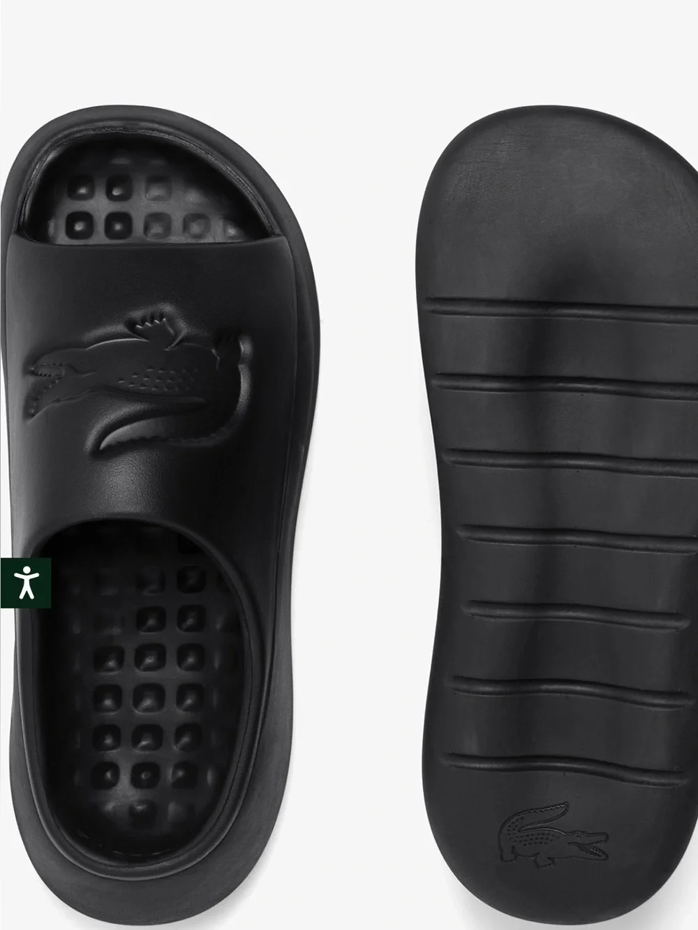 Lacoste serve slide 3.0 black size 7 NEW
